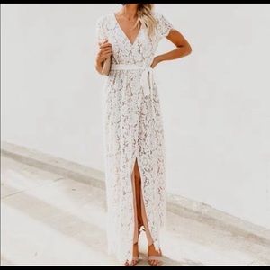 Vici white lace dress